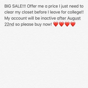 Offer me a price on anything listed!